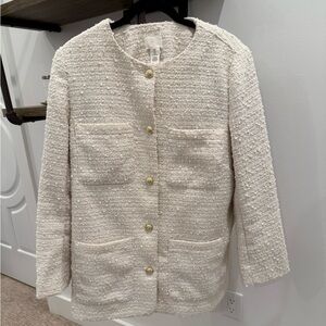 H&M Cream Blazer Tailored Suit Jacket